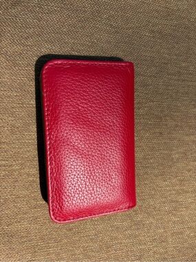 Red Leather Flip Wallet Phone Case - DOPP